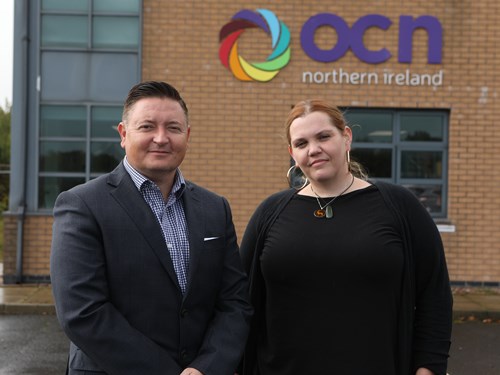 13 Martin Flynn, CEO, OCN NI With Cheryl O'connell, Conway Education Centre